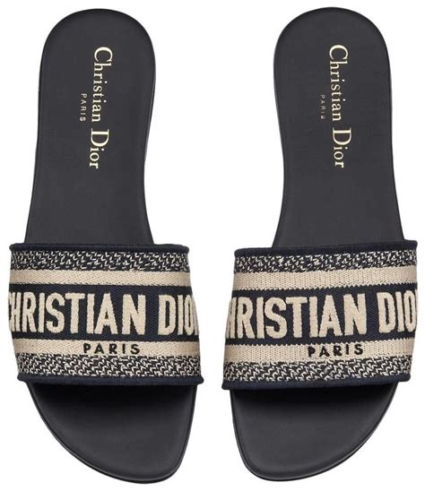 christian dior mules black|christian dior flat slides.